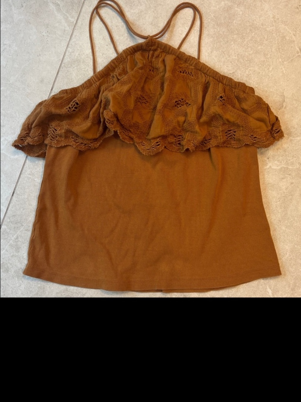Anthropologie Tan Lace Trim Camisole - Picture 5 of 7